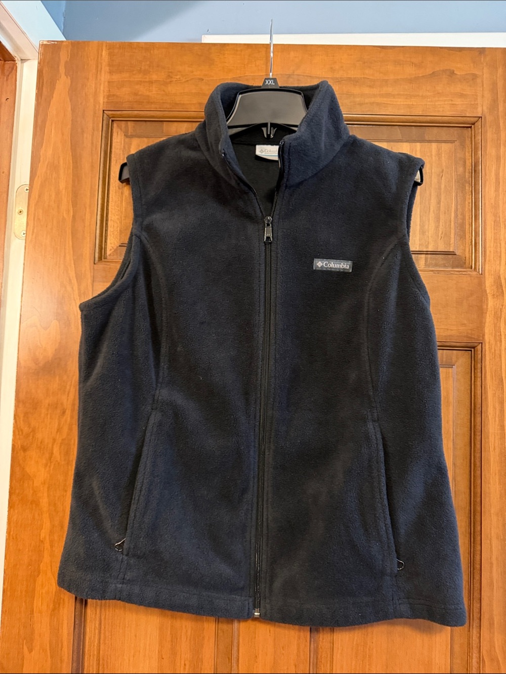 Columbia Black Fleece Vest with Full Zip - Unisex XL